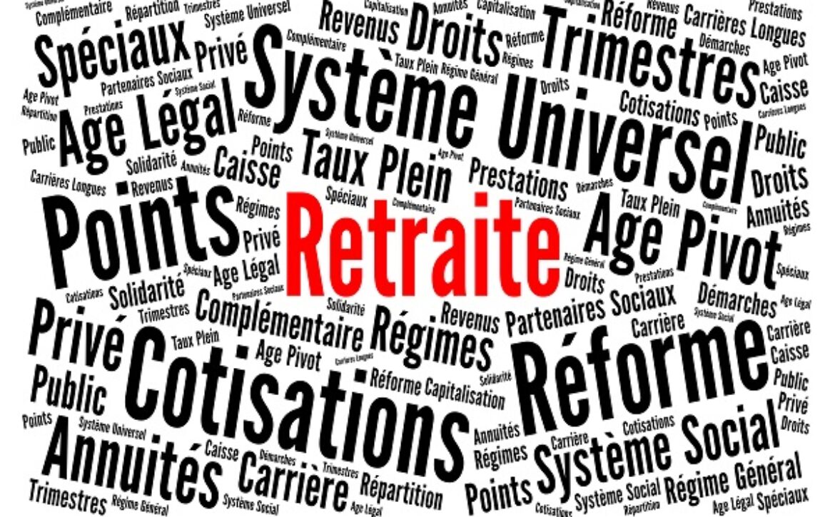 Réforme des retraites en France nuage de mots